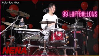 99 Luftballons  99 Red Balloons  NENA  cover  Drum amp Percussion by KALONICA NICX [upl. by Notrab]