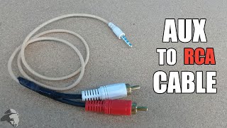 How to make AUX to RCA Cable  Mobile to woofer system connector [upl. by Nanci824]