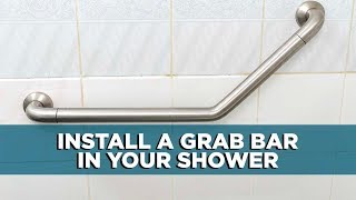 How to Drill Through Shower Tile to Install a Grab Bar [upl. by Riesman740]