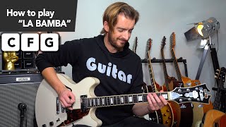 LA BAMBA MADE SIMPLE guitar lesson tutorial  EASY RIFFS how to play for beginners [upl. by Marielle147]