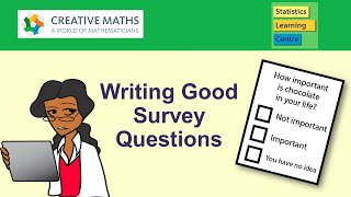 Writing Good Survey Questions  Statistics Help [upl. by Lehsreh]