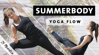 Summerbody Vinyasa Yoga Flow  Ganzkörper Workout für für einen straffen und trainierten Körper [upl. by Arraic669]