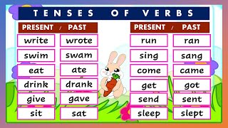 BASIC ENGLISH LESSON 19  PAST amp PRESENT TENSE OF VERBS  GRAMMAR amp READING SKILLS [upl. by Radman]