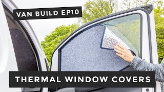 HOW TO Make DIY Thermal Van WINDOW COVERS From Insulation And Carpet [upl. by Ynnaj213]