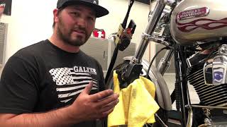 How to install brake pads on a Harley Davidson [upl. by Larrisa846]