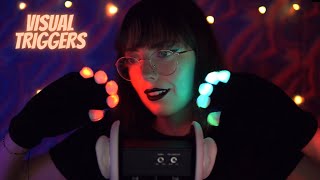 ASMR Unique visual triggers breathing amp mic blowing [upl. by Gytle]