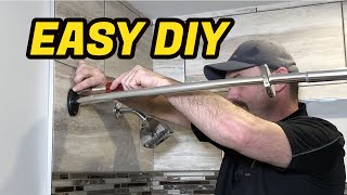 How To Install Shower Rod Into Tile [upl. by Jelene]