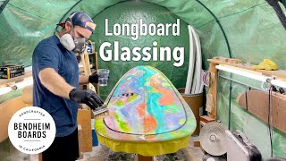 Surfboard Glassing Longboard [upl. by Garate]