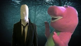 Slender Man Vs Barney The Dinosaur [upl. by Nireves643]