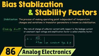 Bias Stabilization and Stability Factors [upl. by Aihsemot519]