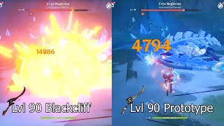 C0 Yoimiya Blackcliff Warbow VS Prototype Crescent [upl. by Ainevuol]