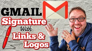 How to Add a GMAIL SIGNATURE with Logos and Website Links [upl. by Anhej]