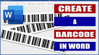 Create a Barcode in Word  Microsoft Word Tutorials [upl. by Elazaro587]