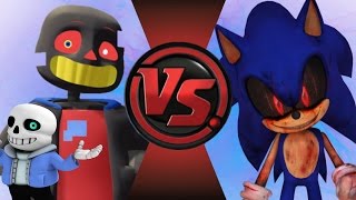 ERRORSANS vs SONICEXE Undertale vs Creepypasta Cartoon Fight Club Episode 106 [upl. by Colinson383]