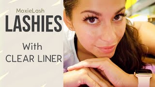 Lashies by MoxieLash with clear eyeliner Feat Happy lash [upl. by Onfre]