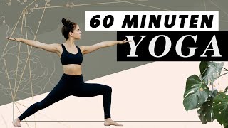 Yoga Flow 60 Minuten  Ganzkörper Programm  Selbstbewusstsein und innere Stärke [upl. by Fuld412]