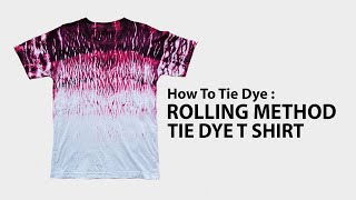 Rolling Method Red And Black Tie Dye T Shirt How To DIY [upl. by Icyaj297]