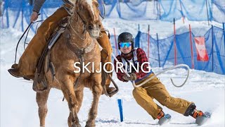 UTAH SKIJORING Epic Horse amp Ski Race [upl. by Chick]