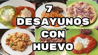 7 Desayunos con Huevo Desayunos Faciles y RapidosFABI CEA [upl. by Geanine]