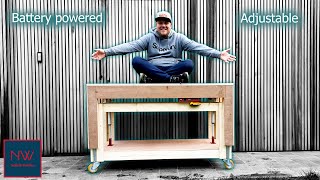 Adjustable height workbench using my 18V DeWalt battery [upl. by Peednas]