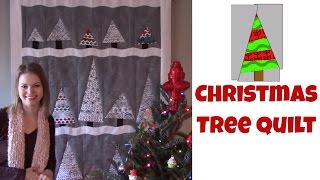 Easy Christmas Tree Quilt Pattern  Beginner No Math Quilt Pattern [upl. by Nojad]