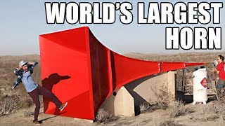 Worlds Largest Horn Shatters Glass [upl. by Ariaj]