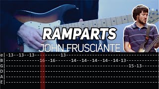 John Frusciante  Ramparts Guitar lesson with TAB [upl. by Aleacem]