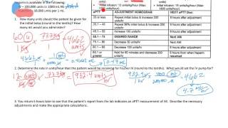 Heparin Dosage Calculations Using a Protocol [upl. by Lielos304]