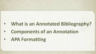 How to write an Annotated Bibliography [upl. by Jeavons]