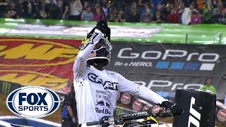 James Stewart Wins BacktoBack Races  Dallas Supercross 2014 [upl. by Mitchiner595]