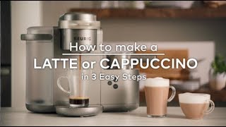 How to make a Latte or Cappuccino in 3 Easy Steps [upl. by Artenak498]