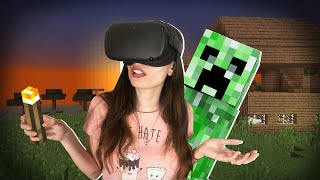 JUGAMOS MINECRAFT EN REALIDAD VIRTUAL POR PRIMERA VEZ  MINECRAFT VR [upl. by Tricia]