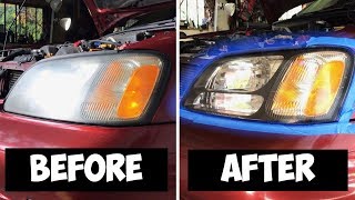 The EASIEST DIY Headlight Restoration Ever [upl. by Plank]