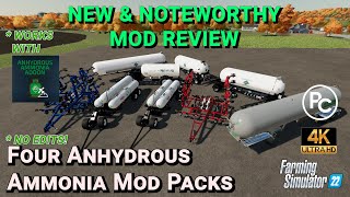 Four Anhydrous Ammonia Mod Packs  Mod Review  Farming Simulator 22 [upl. by Sesylu]