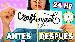 HAZ UN LETTERING PERFECTO EN 24Hrs 😱 ¿Lo logré ✄ Craftingeek [upl. by Daryn967]