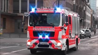 MASSIVER BULLHORN amp PRESSLUFT EINSATZ Feuerwehr BF FrankfurtMain HD [upl. by Profant]