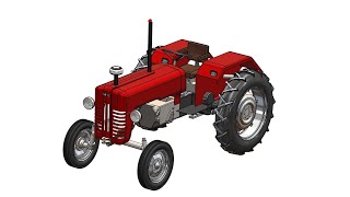 SolidWorks RE Tutorial  335 Beginner Tractor complete video [upl. by Leilah439]