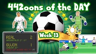 442oons of the Day  week 13 Ronaldo record Chelsea 21 Tottenham Karius goalkick [upl. by Oicafinob]