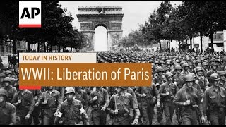 WWII Liberation of Paris  1944  Today in History  25 Aug 16 [upl. by Tedd]