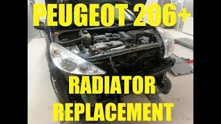 Peugeot 206 Front bumper removal and radiator replacement  HOW TO [upl. by Pheni783]