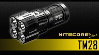 NITECORE TM28 6000 Lumens Tiny Monster Rechargeable LED Flashlight  Upgrade to TM26 [upl. by Aihsotan]