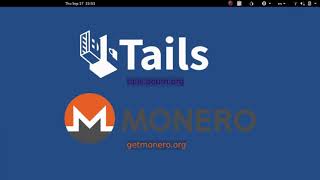 XMR  Monero GUI Wallet wlocal node  Tails OS [upl. by Arag266]