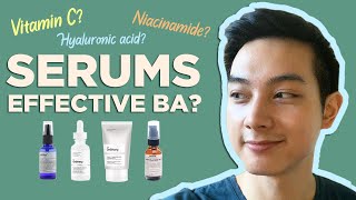 BEST SERUMS NIACINAMIDE VIT C HYALURONIC ACID  Effective ba My Personal Experience  Jan Angelo [upl. by Atnauqal]