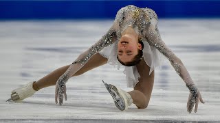 14yearold Isabeau Levito slays audience places 4th in short program at US Championships [upl. by Yllatan]