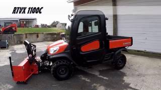 Kubota RTV front mount snowblower Review  RTVX1100 [upl. by Janaya487]