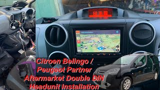 Installing a double DIN headunit in a Citroen Berlingo [upl. by Ecirpac]