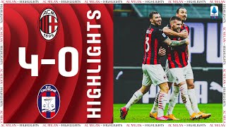 Highlights  AC Milan 40 Crotone  Matchday 21 Serie A TIM 202021 [upl. by Harrie]