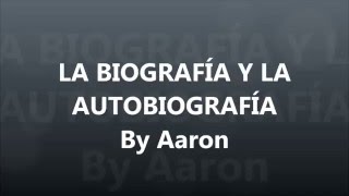 Biografía y autobiografía [upl. by Olim]