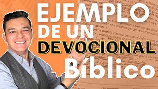 Ejemplo de un devocional biblico diario Cómo se hace un devocional [upl. by Adnauqahs]