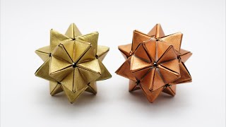 ORIGAMI TRIAKIS ICOSAHEDRON Jo Nakashima [upl. by Etteloc]